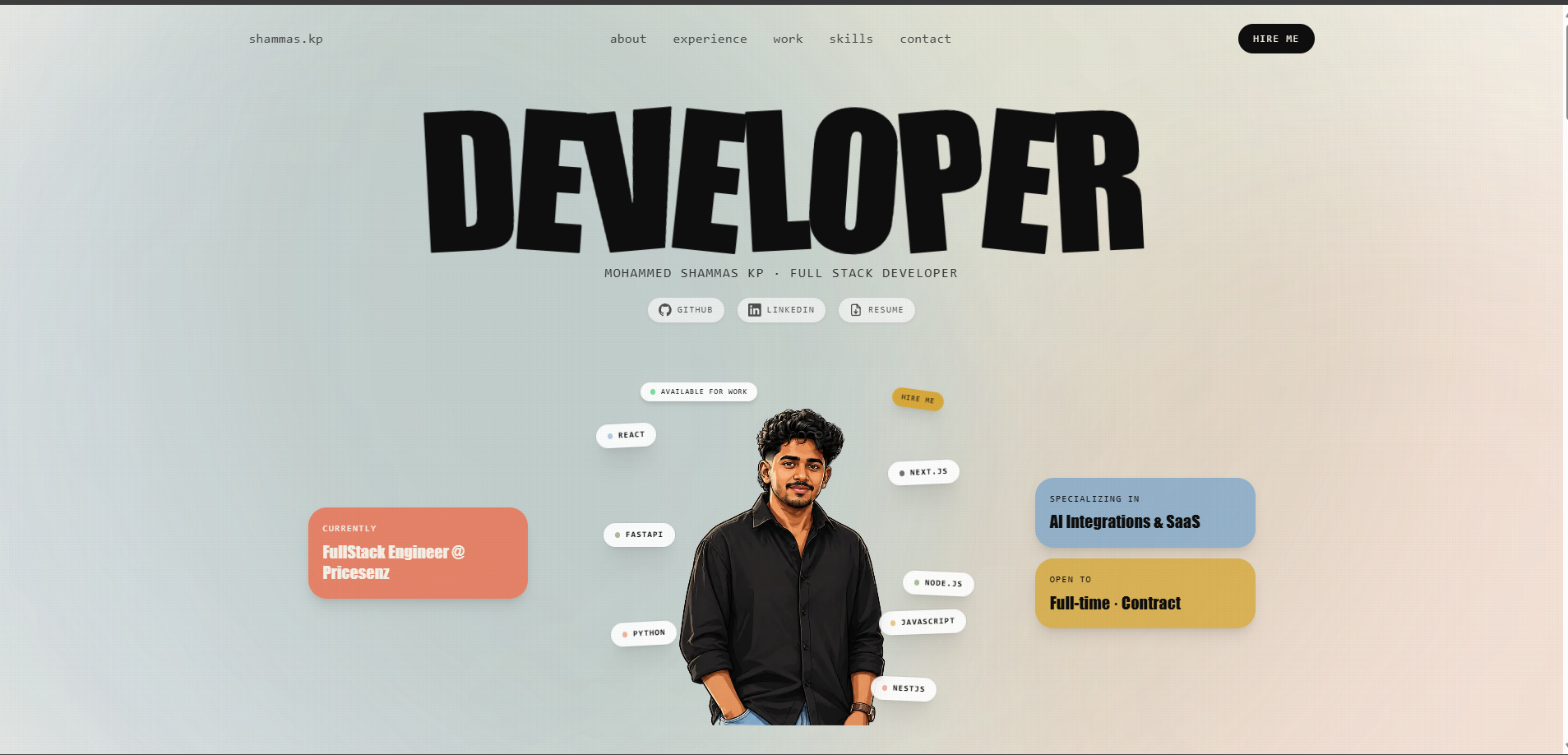 Mohammed Shammas KP | Full Stack & AI Developer